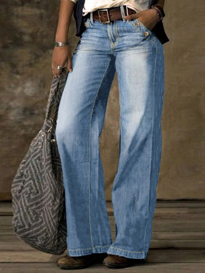 Classic Loose-Fit Straight Leg Denim Jeans - Timeless Women’s Fashion Staple