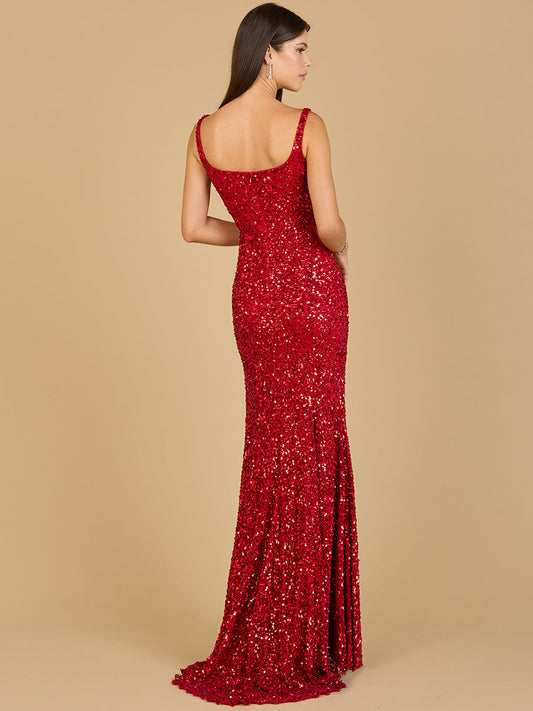 Sweetheart Neckline Beaded Gown with Slit - Free Shipping