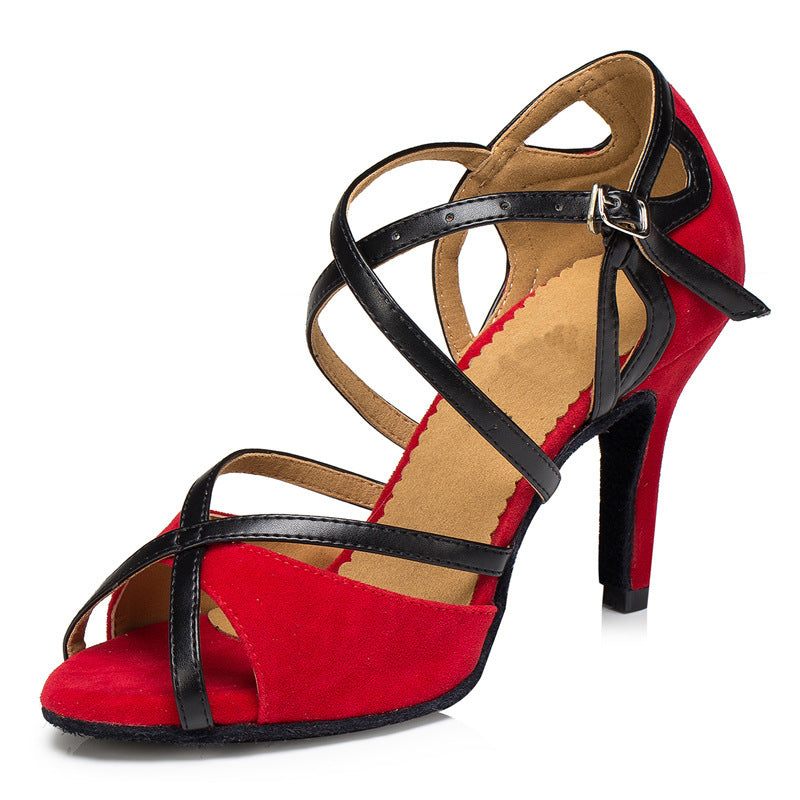 Soft Suede Sole Latin Dance Stiletto Heels – Free Shipping