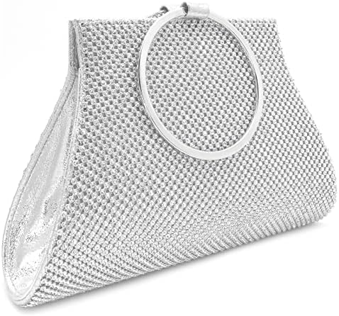 Elegant Crystal Purse Clutch Handbag Wristlet Evening Bag for Women
