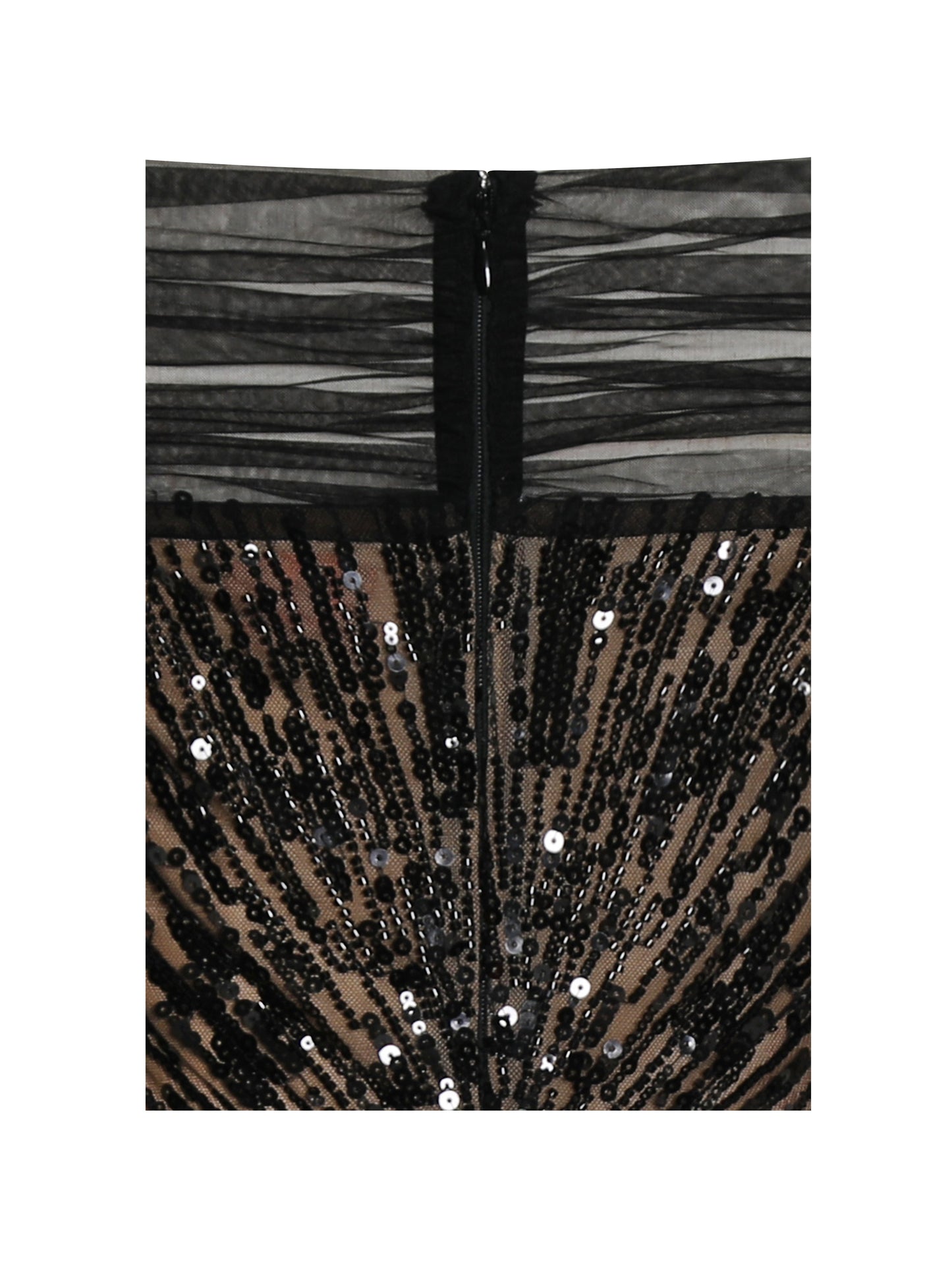 Miss Circle Qeturah Embroidered Sequin Off Shoulder Mesh Gown - Free Shipping