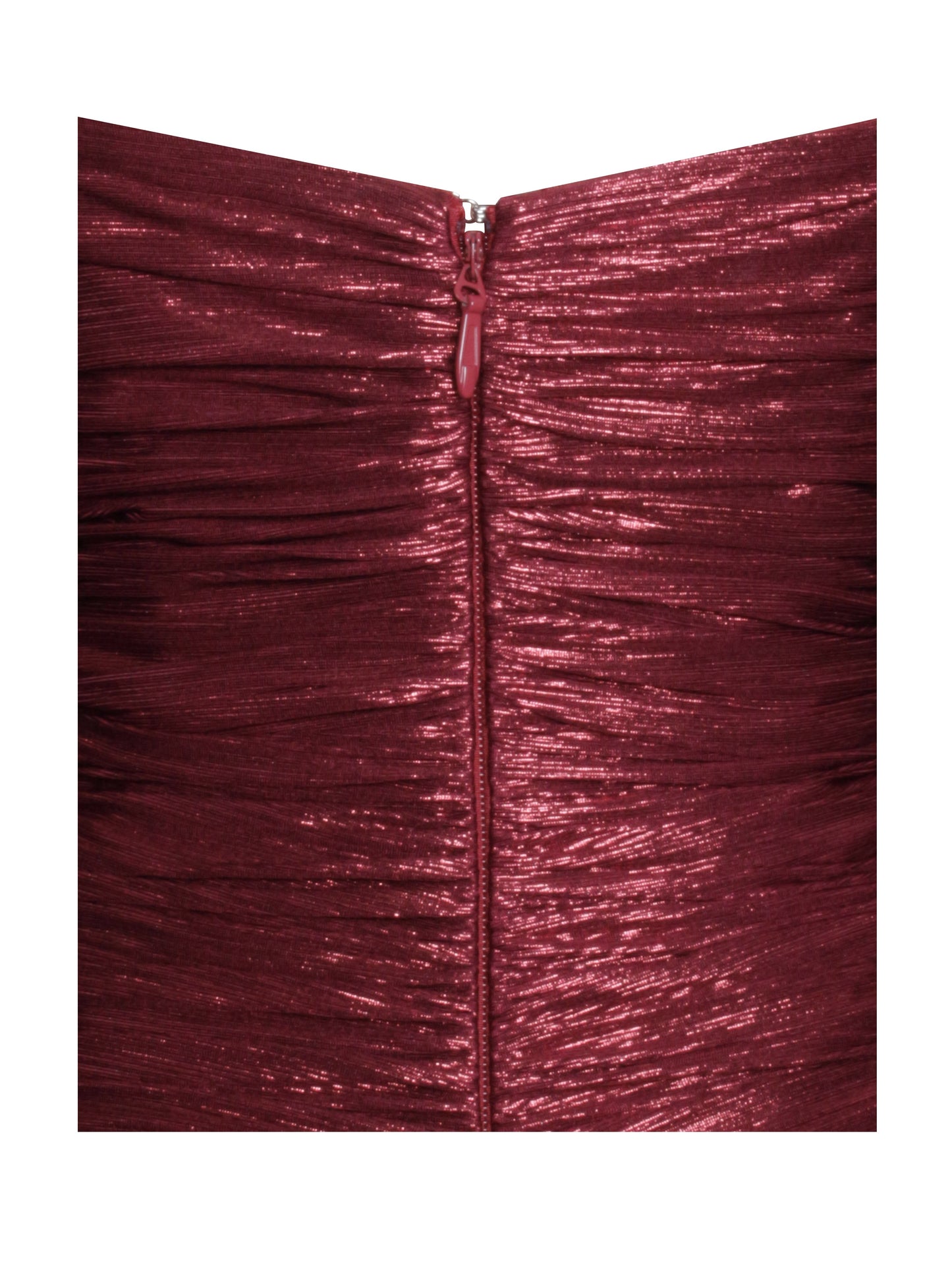 Miss Circle Sable Ruched Burgundy Glitter Mermaid Gown - Free Shipping