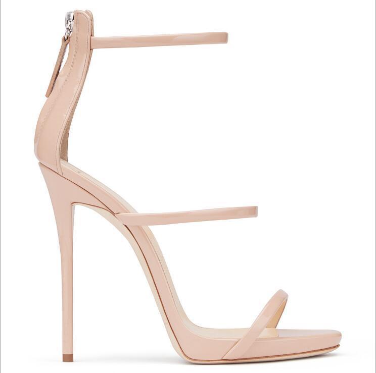 Fish Mouth Ankle Strap Stiletto High Heel - Free Shipping