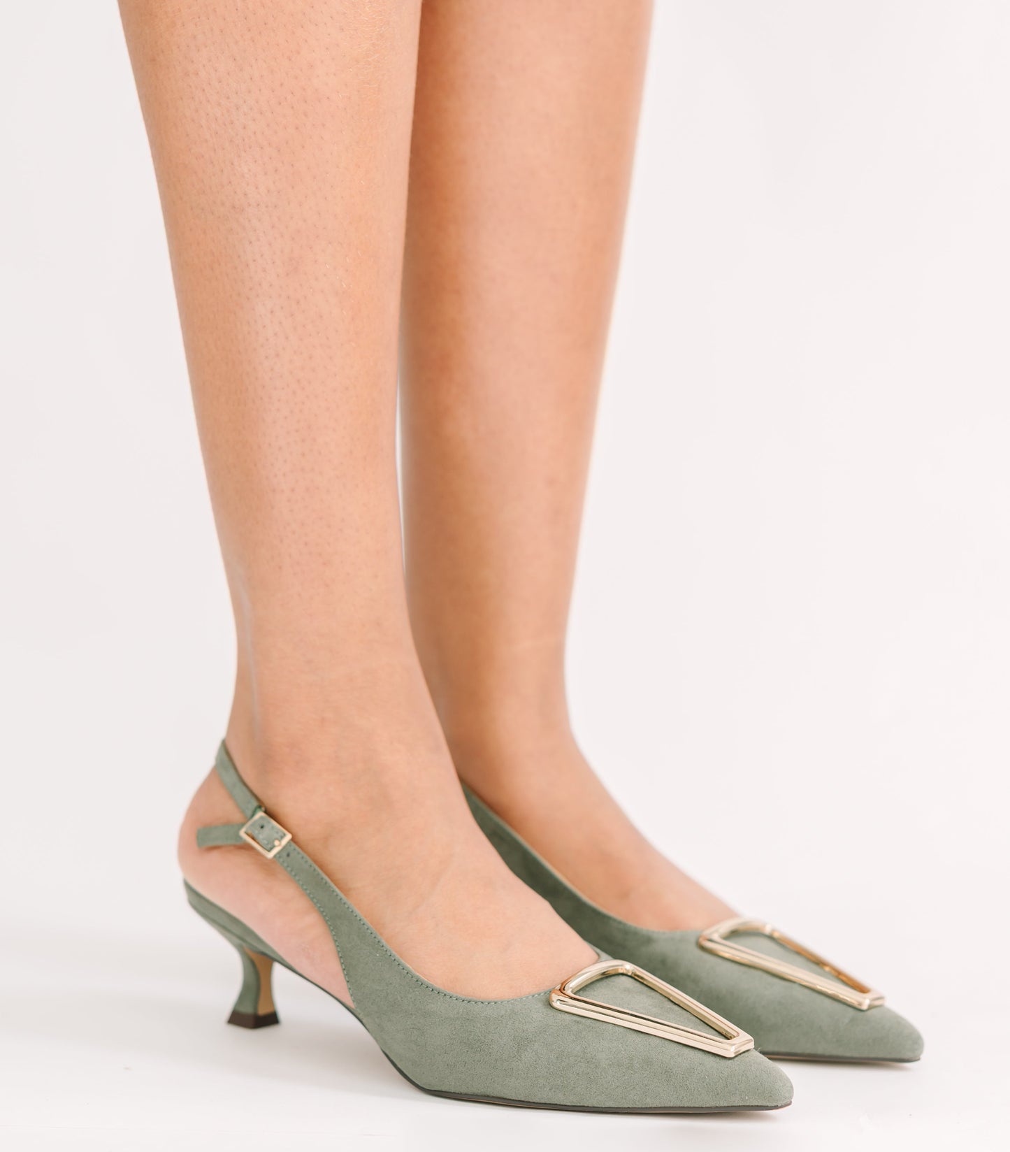 Cecilia Slingback Green Extended Sizes - Free Shipping