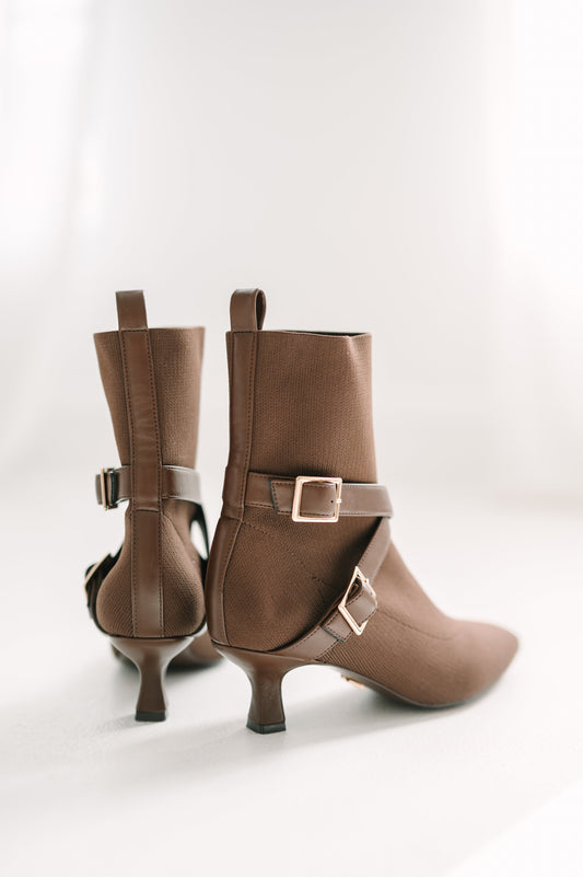 Alma Booties Brown - Free Shipping