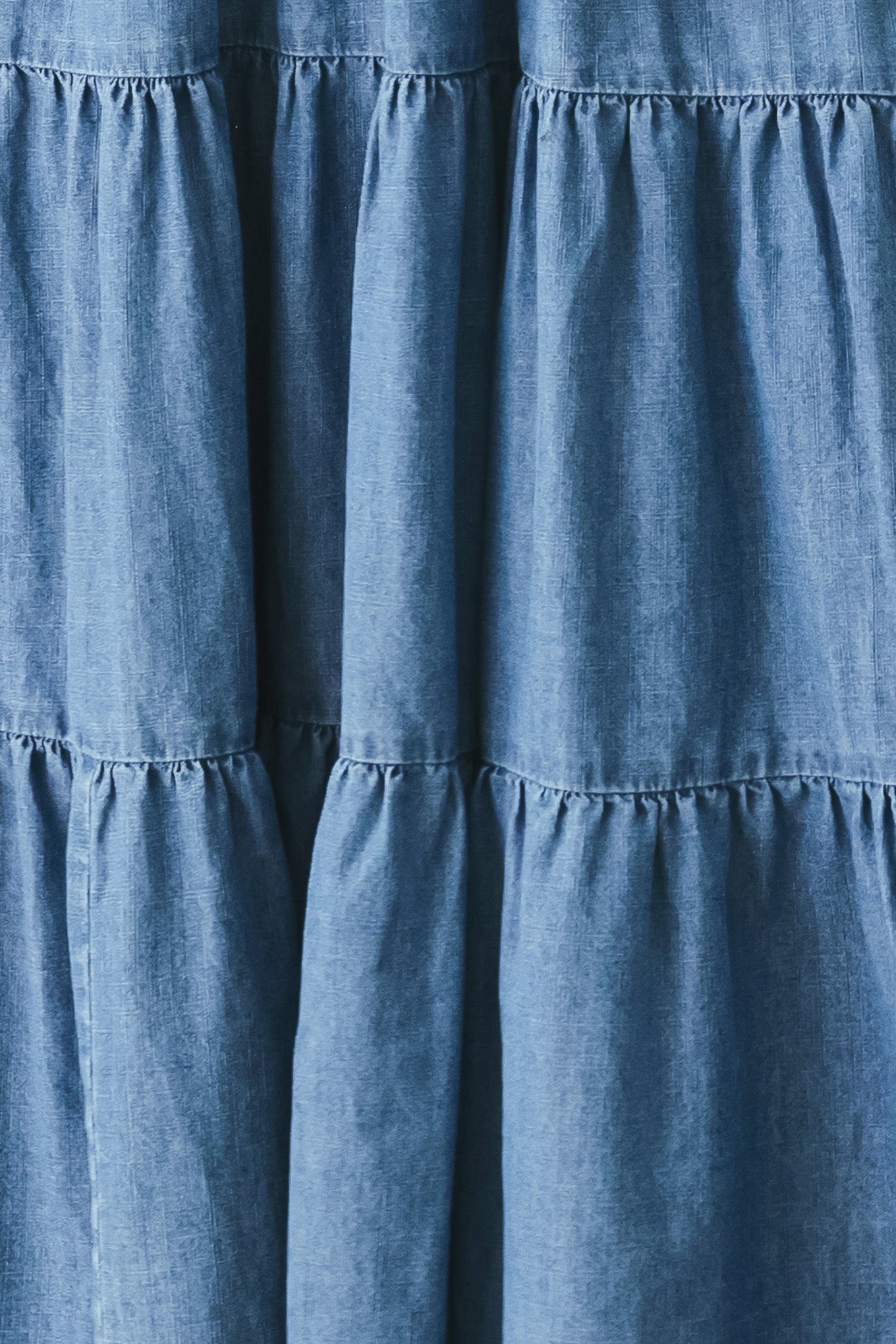 Elegant Ocean Sky Denim Midi Dress - Free Shipping