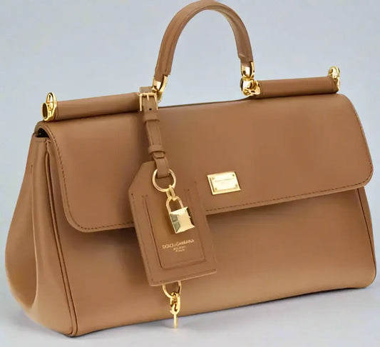Dolce & Gabbana Butterscotch Leather My Sicily Handbag - Free Shipping