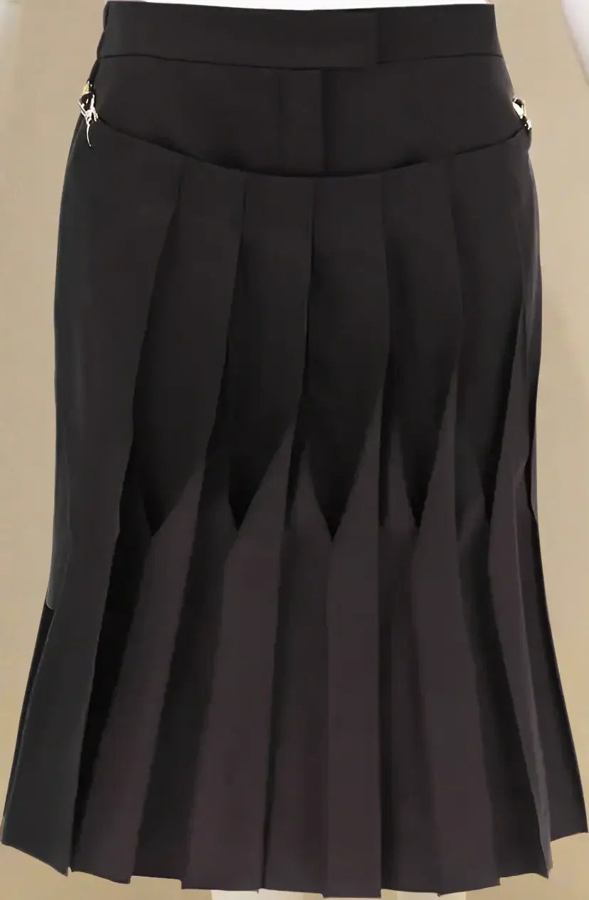 Fendi Black Cotton Silk Washed Skirt - Free Shipping