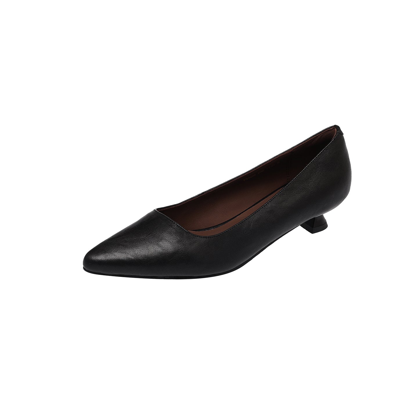 Pointed-Toe Cowhide Kitten Heels - Free Shipping