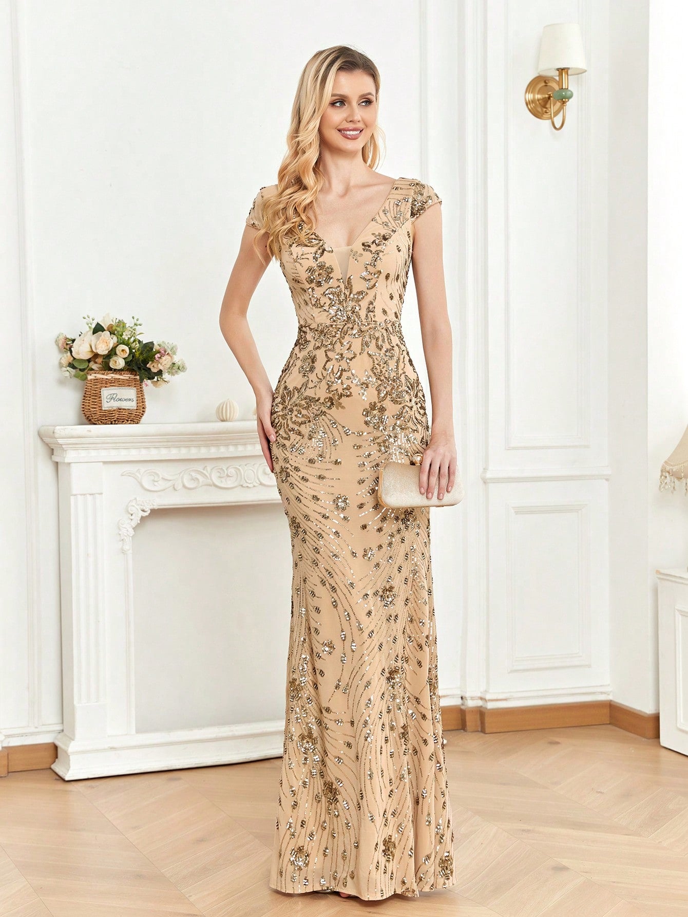 Luxurious Sequined Mermaid Dress for Gala and Formal Celebrations
