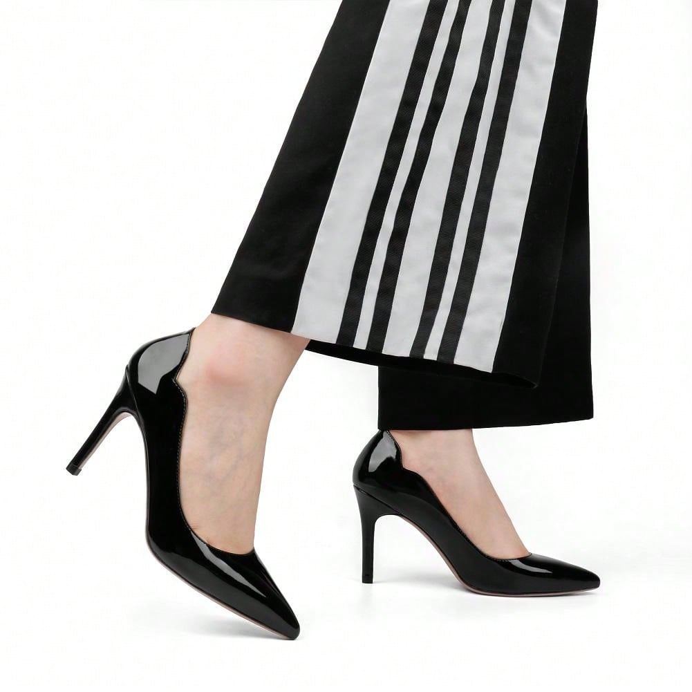 Elegant Ankle v-cut design 3.5 in High Stiletto Heel Pumps