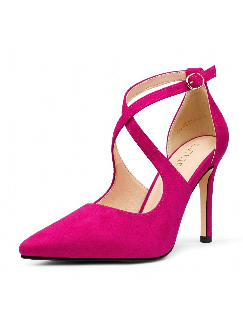 Sophisticated Cross-Strap D'Orsay Pointed Toe Stiletto Heels