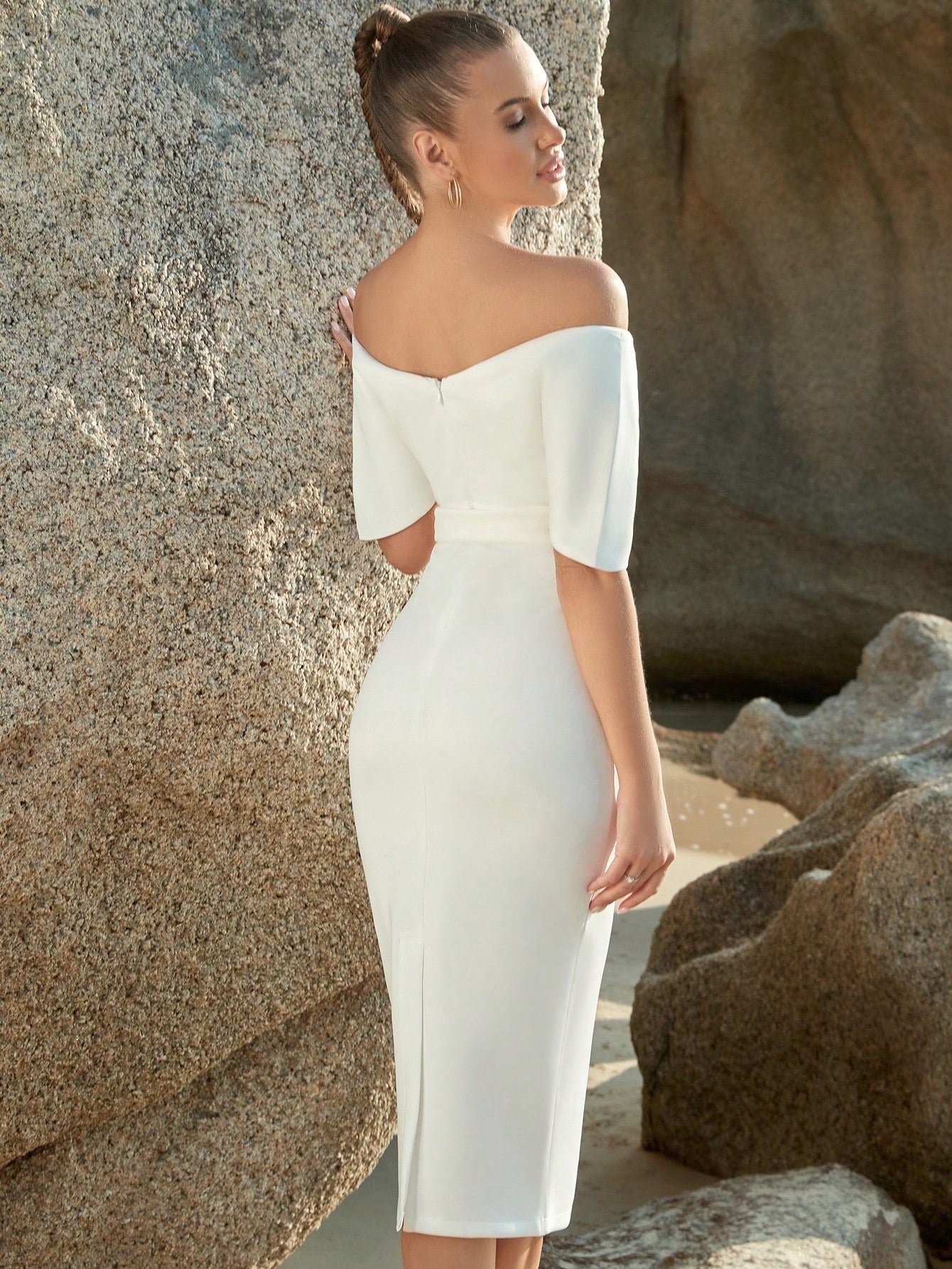 Surplice Neck Off-Shoulder Backless Belted Dress: A Stunning Blend of Elegance and Allure