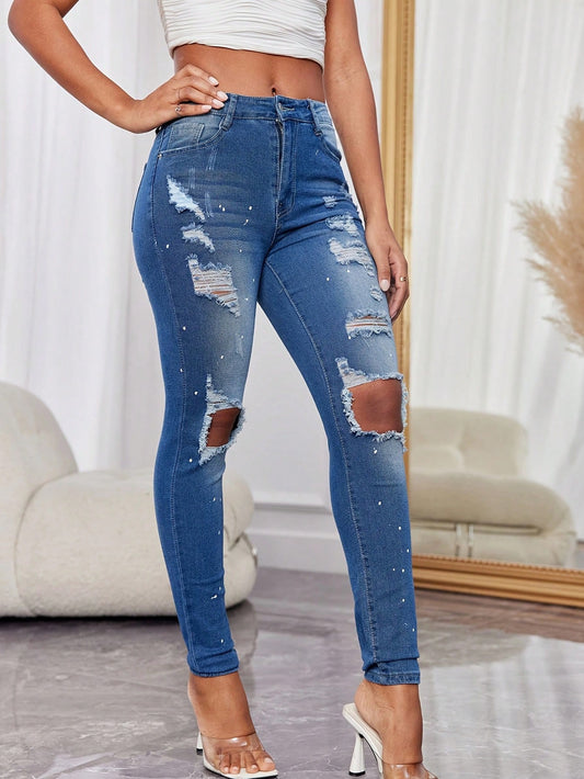 Slim Fit Distressed Jeans: Ultimate Style and Comfort