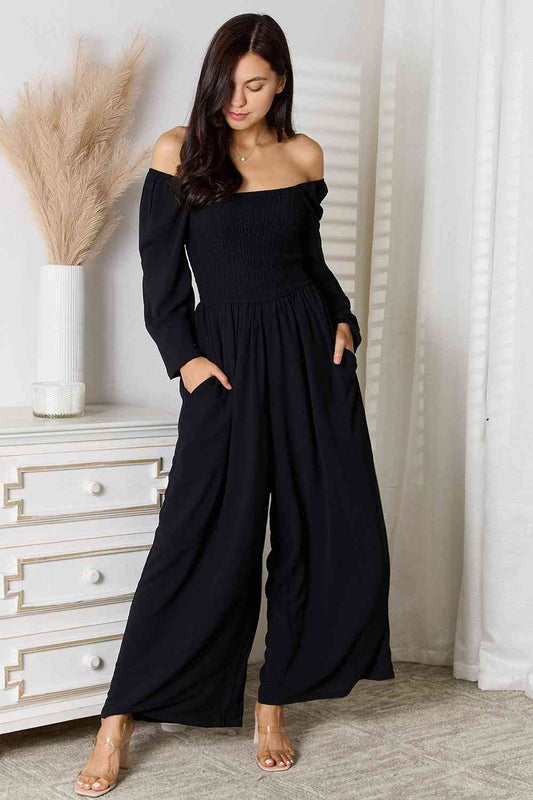 Elegant Square Neckline Jumpsuit with Functional Pockets - Versatile and Stylish
