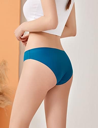 Silky Smooth Comfort: Women's Seamless No-Show Bikini Panties 6-Pack - Invisible, Stretchy, and Stylish