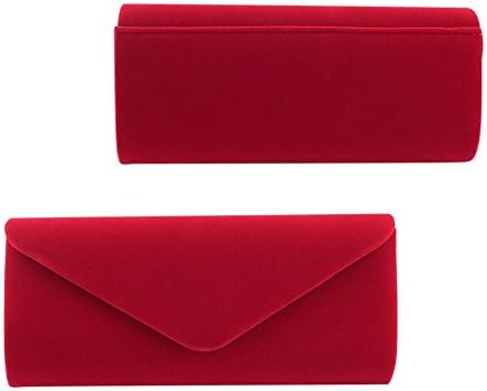 Elegant Velvet Clutch Purse: Sophisticated Classic Evening Bag with Detachable Chain