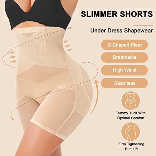High Waist Tummy Control Shapewear: Seamless Women's Body Shaper and Butt Lifter Shorts Undergarment