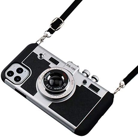 Chic Parisian Camera-Style iPhone Case: 3D Vintage Design with Neck Strap