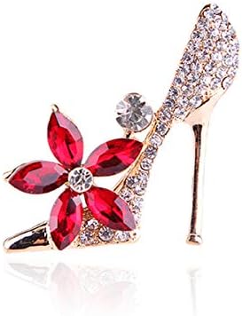 High Heel Crystal Shoe Fashionable Brooch Gold Plated Austrian Crystal Fashion