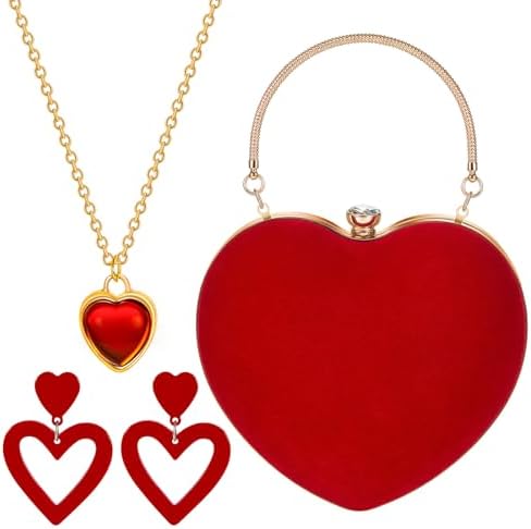 Timeless Elegant Heart-Shaped Collection - Purse and Jewelry Set for Women, Ideal for Any Occasion