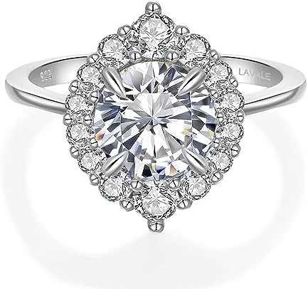 Moissanite Rings, 1.2/2 CT Lab Created Diamond Rings 18K Vermeil Knife Edge-Free Shipping