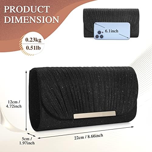 Elegant Sequin and Satin Crossbody Handbag Clutch: Ideal for Weddings, Proms, and Special Events