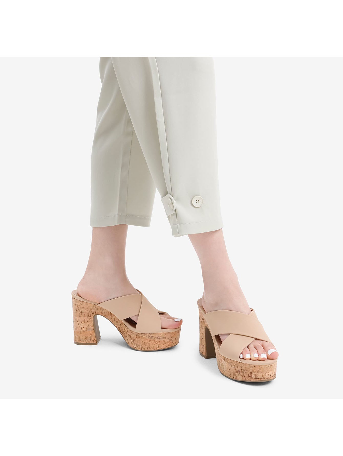 Women's Platform Wedge Sandals: Chic Open Toe Slip-On Heels