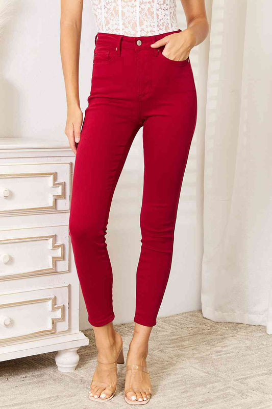 Flattering High-Waist Skinny Jeans with Tummy Control - Full Size Range