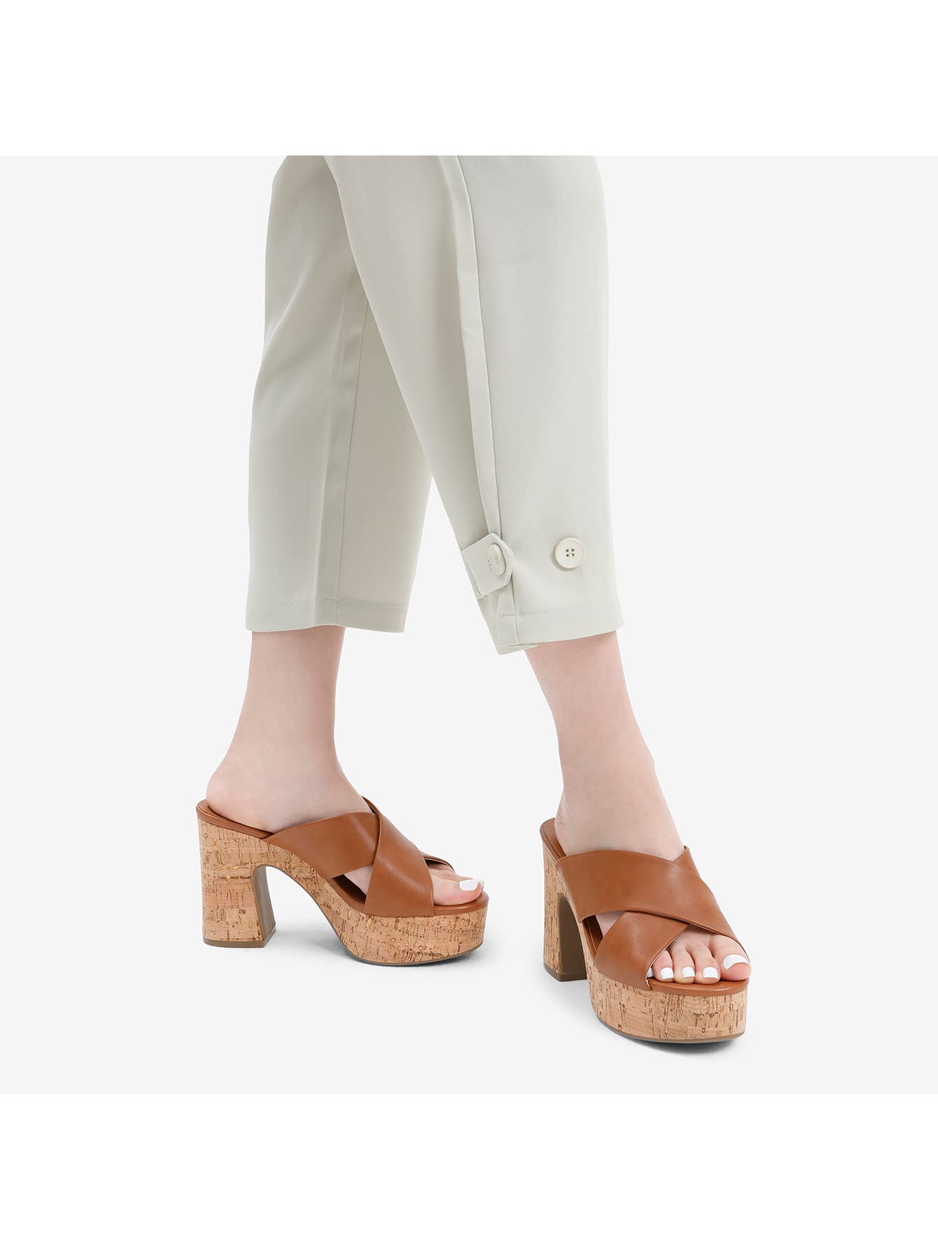 Women's Platform Wedge Sandals: Chic Open Toe Slip-On Heels