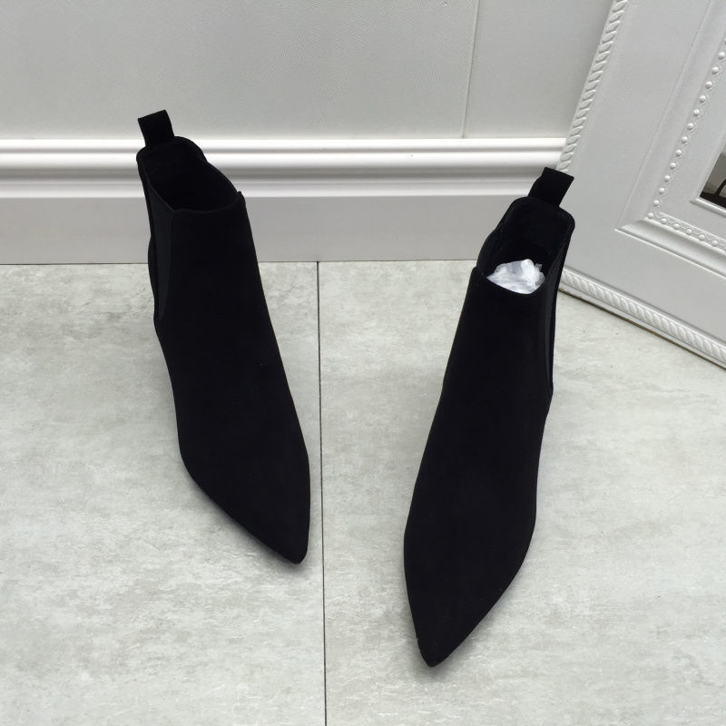 Soft Microfiber Pointed-Toe Stiletto High Boots - Free Shipping