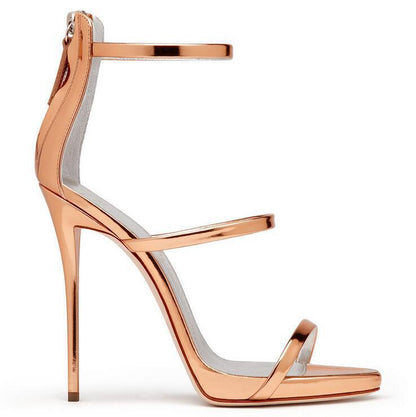 Fish Mouth Ankle Strap Stiletto High Heel - Free Shipping