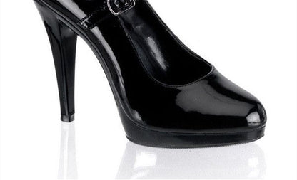 Cutout Waterproof Open-Toe PU High Heels - Free Shipping