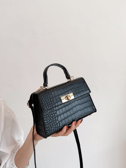 Mini Fashionable Crocodile Pattern Flap Handbag: The Versatile Crossbody Essential