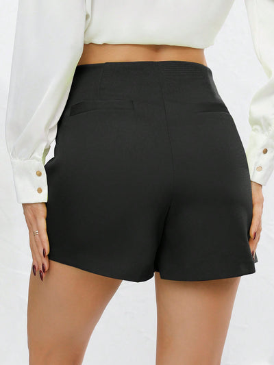 Trendy High Waist Skort Shorts for Women - Stylish Solid Mini Skirt-Free Shipping