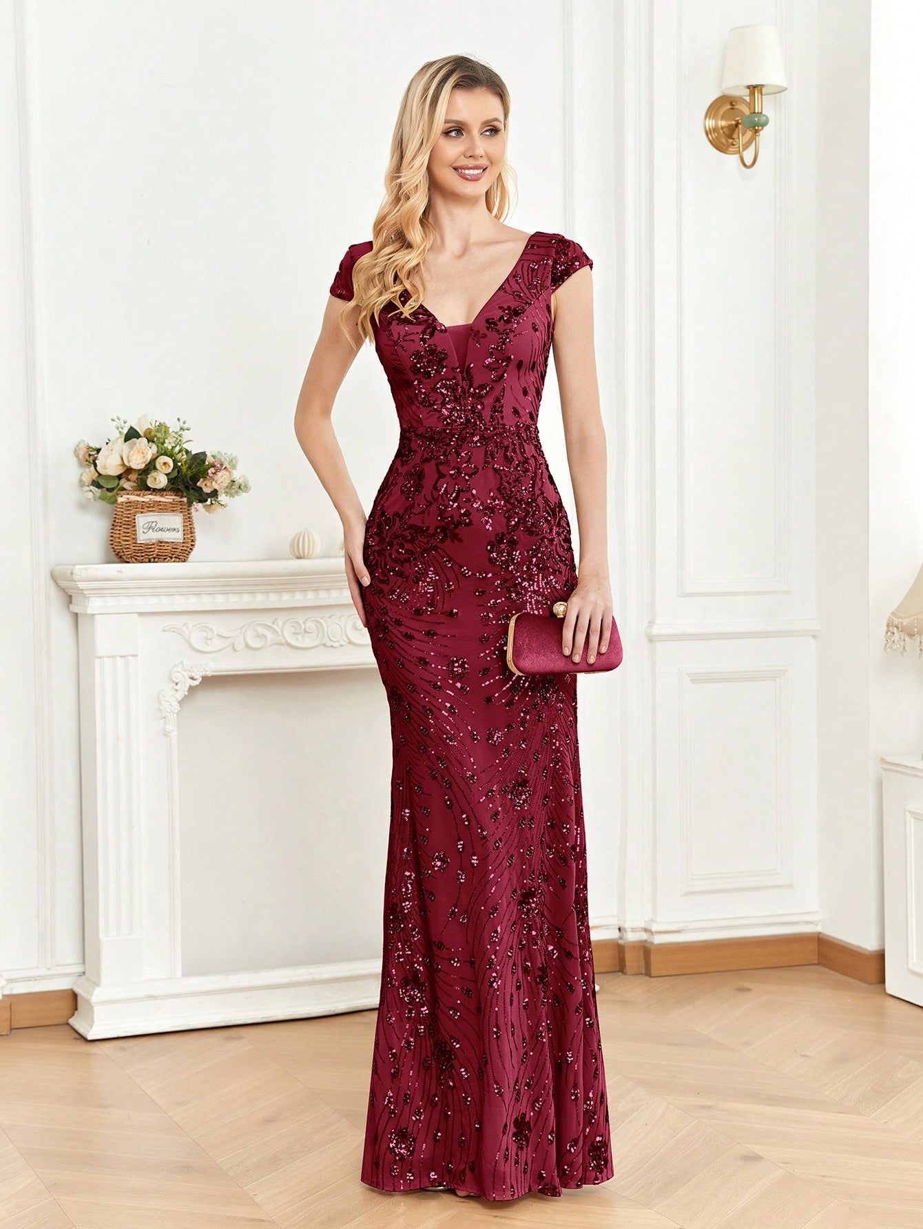 Luxurious Sequined Mermaid Dress for Gala and Formal Celebrations