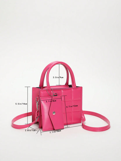 Colorful Elegance: Mini Rhombus Grid Handbag - Multi-functional Women's Shoulder Bag