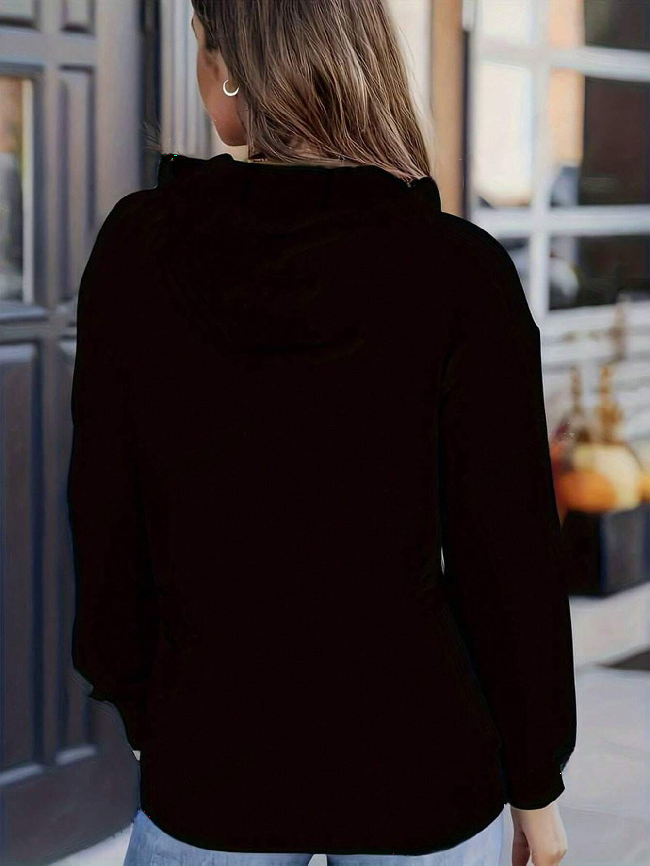 Trendy Plus Size Ripped Hoodie Drop Shoulder Kangaroo Pocket – Free Shipping