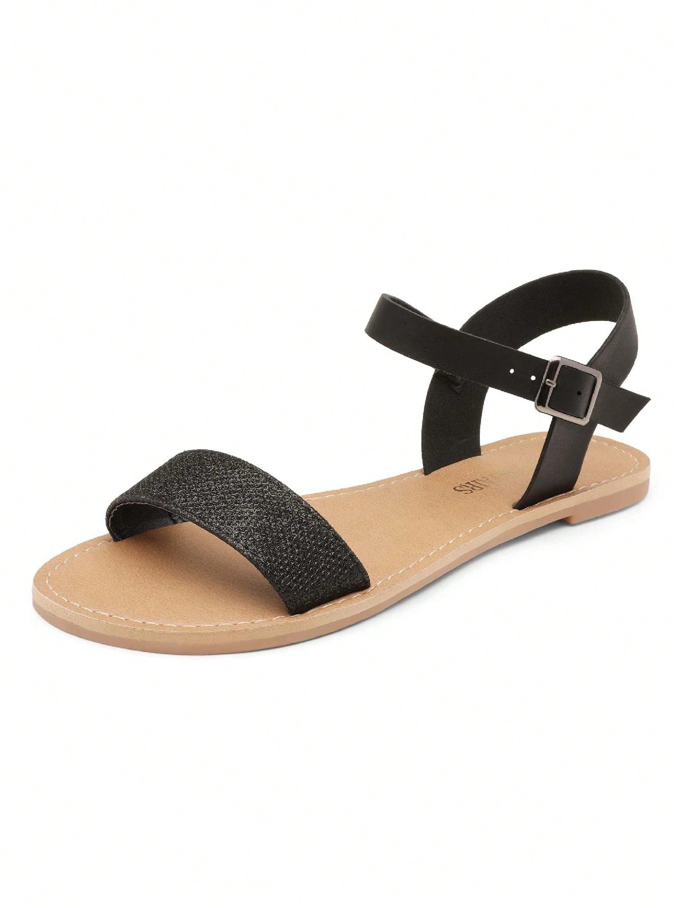 Stylish & Comfy: Women's Cute Open-Toe Ankle Strap Sandals - Perfect for Summer!