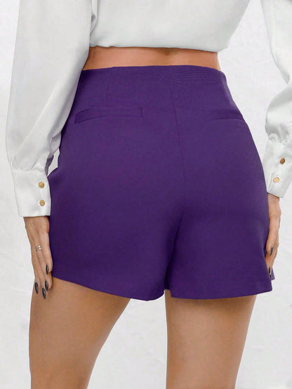 Trendy High Waist Skort Shorts for Women - Stylish Solid Mini Skirt-Free Shipping