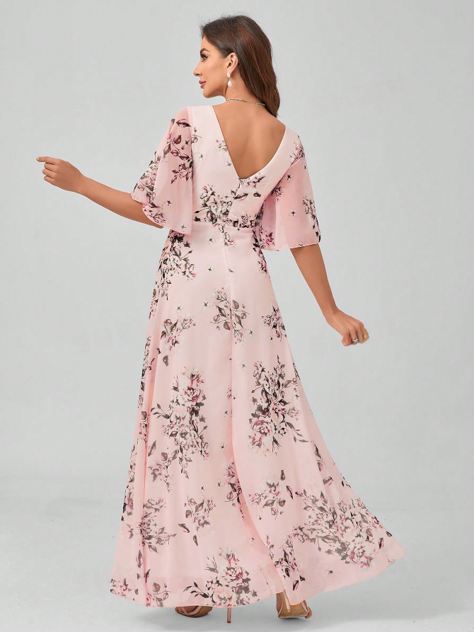 Floral A-Line Dress - Effortless Elegance, Free Shipping