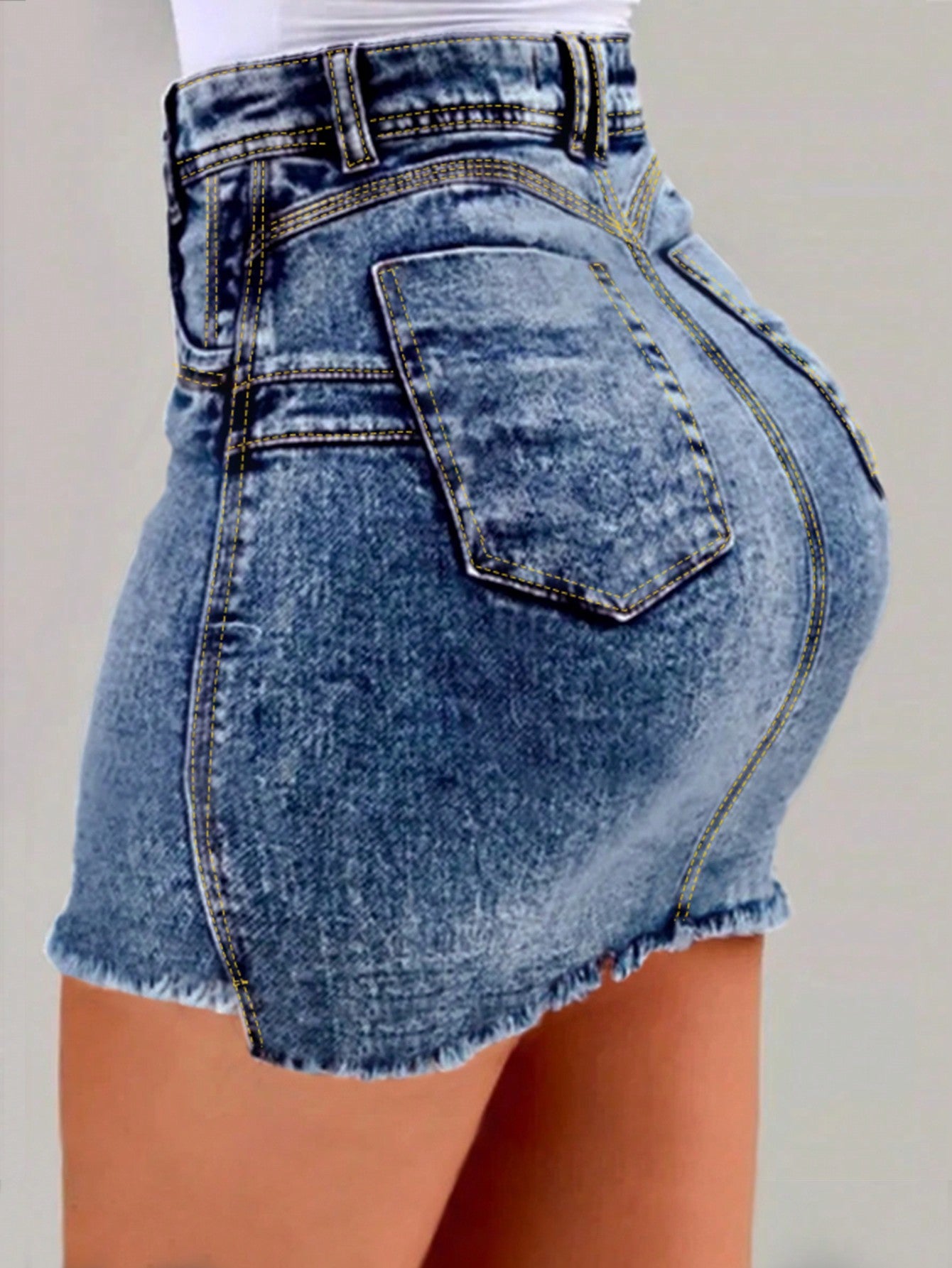 Trendy Women’s Bodycon Denim Skirt – Slim Fit Pencil Design for Stylish Outfits-Free Shipping