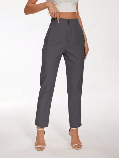 Ladies Stylish Slim-Fit Straight Leg Pants Casual & Formal Wear Trousers-Free Shipping