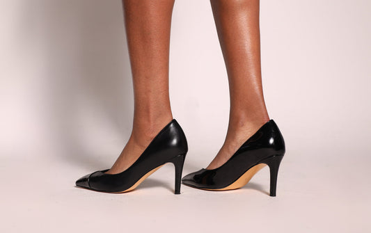 Michelle Pumps Black Extended Sizes- Free Shipping