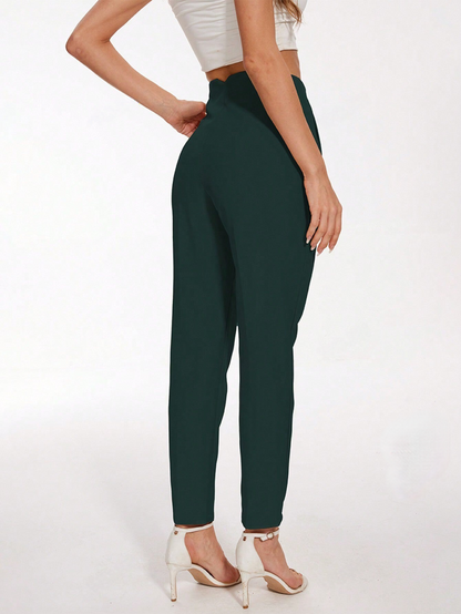 Ladies Stylish Slim-Fit Straight Leg Pants Casual & Formal Wear Trousers-Free Shipping