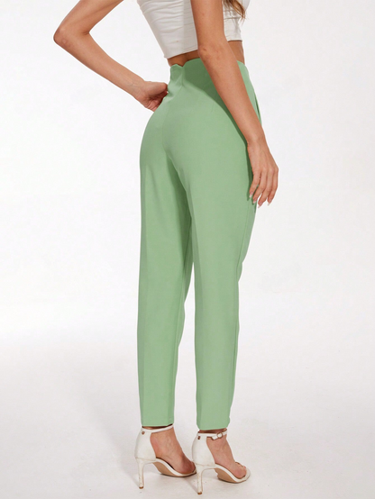 Ladies Stylish Slim-Fit Straight Leg Pants Casual & Formal Wear Trousers-Free Shipping