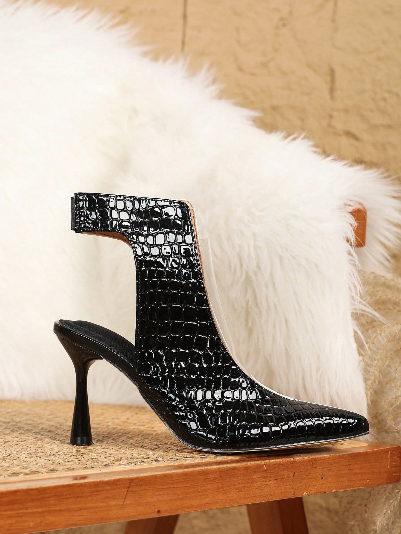 Stylish Spliced Design High Heels - Elegant Pointed Toe Ankle Boots - Free Shipping