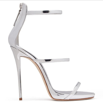 Fish Mouth Ankle Strap Stiletto High Heel - Free Shipping