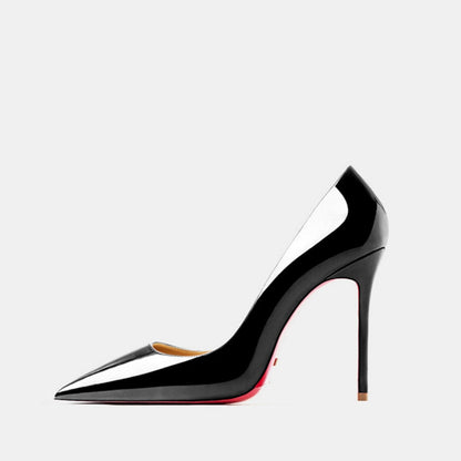 Sophisticated Patent Leather Pointed Toe Stiletto Heels - Free Shipping