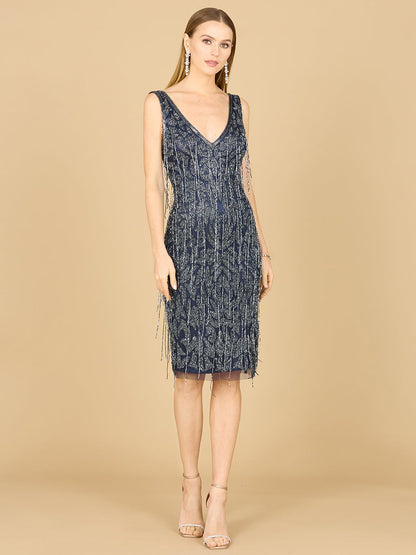 Stylish Fringe Cocktail Dress Sizes 0-14 - Free Shipping